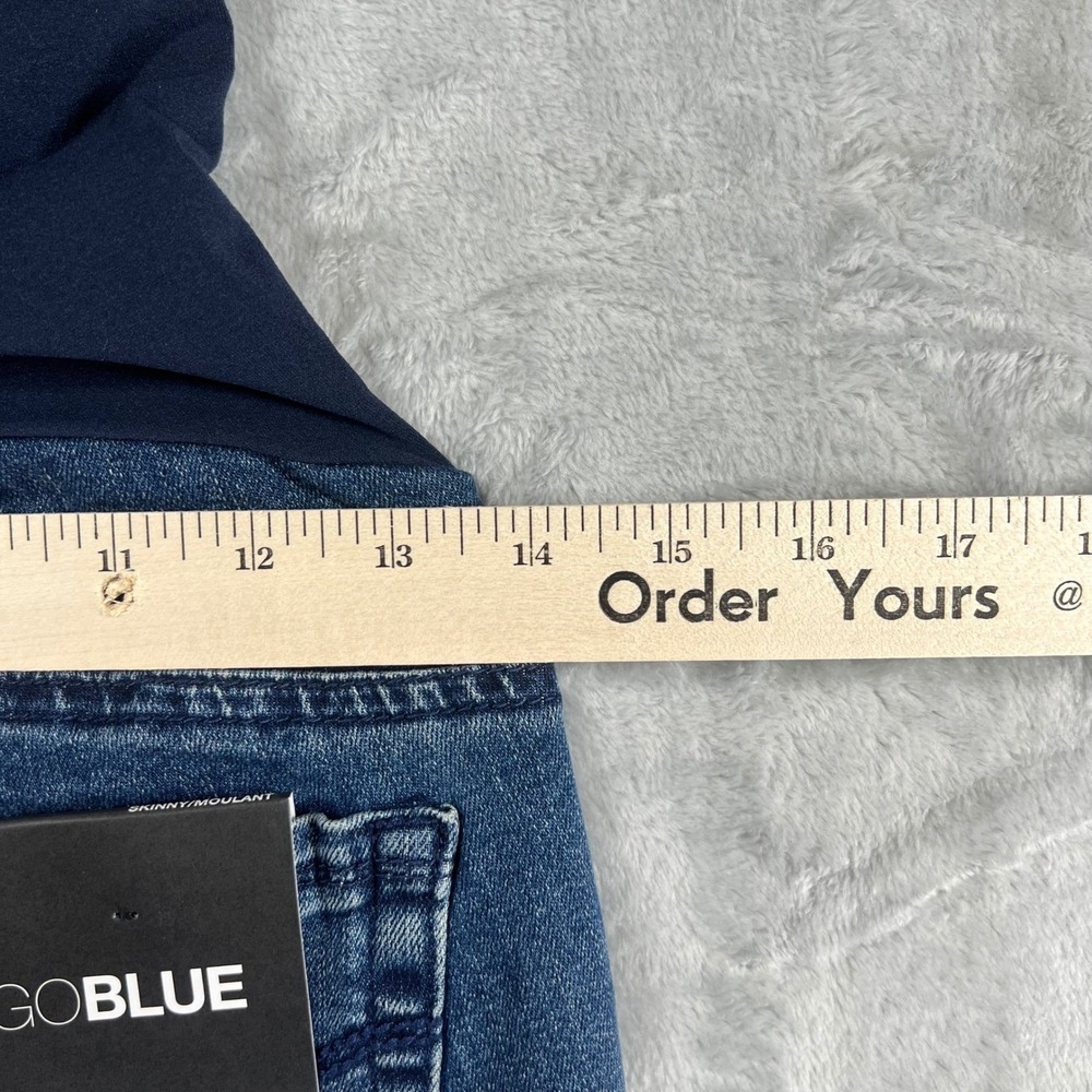 Indigo Blue Maternity Skinny Jeans Secret Fit Belly Dark Wash PXS Petite XS NWT - Picture 5 of 9